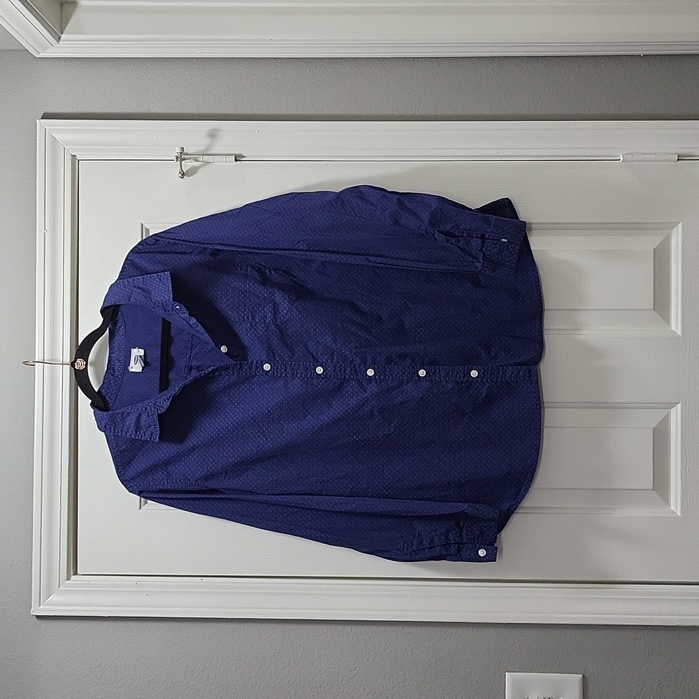 Old Navy Blue Polka Dot Top XXL